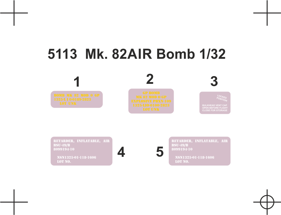 CMK/Czech Master Kits CMK5113 1:32 Mk-82 AIR BSU49B Bomb