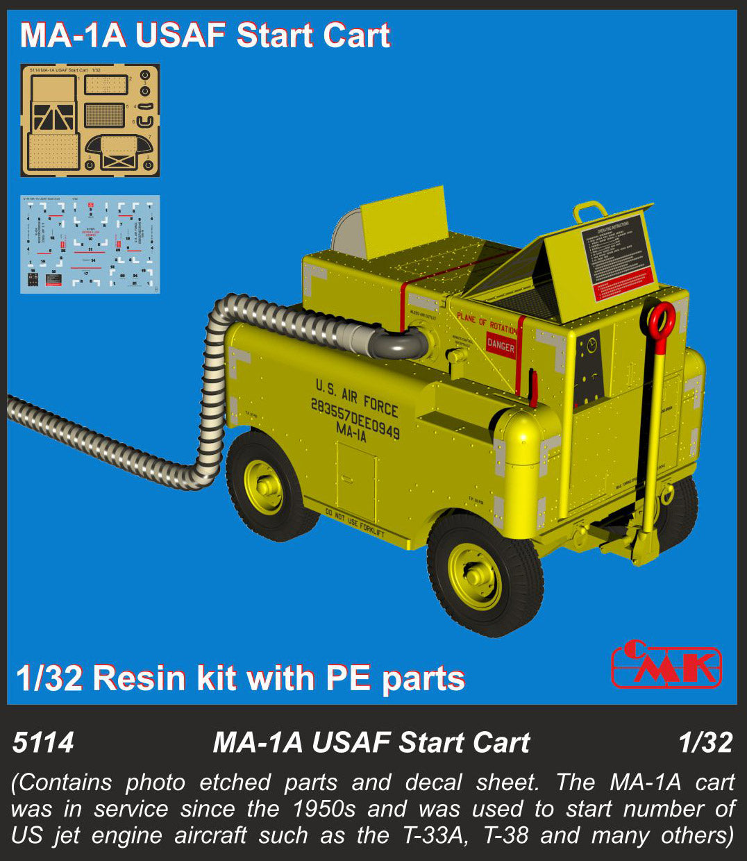 CMK/Czech Master Kits CMK5114 1:32 MA-1A USAF Start Cart with etched parts