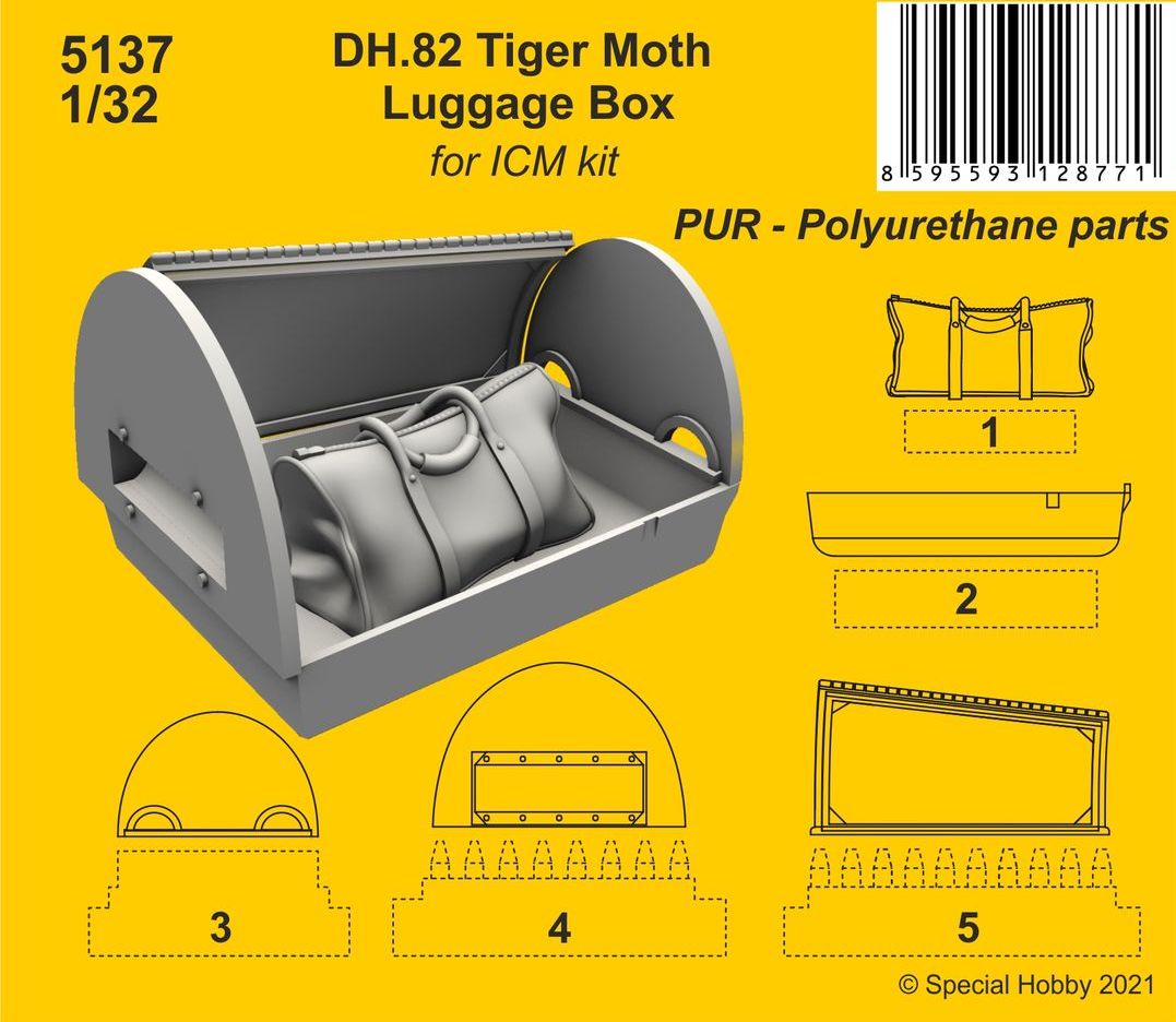 CMK/Czech Master Kits CMK5137 1:32 de Havilland DH.82 Tiger Moth Luggage Box