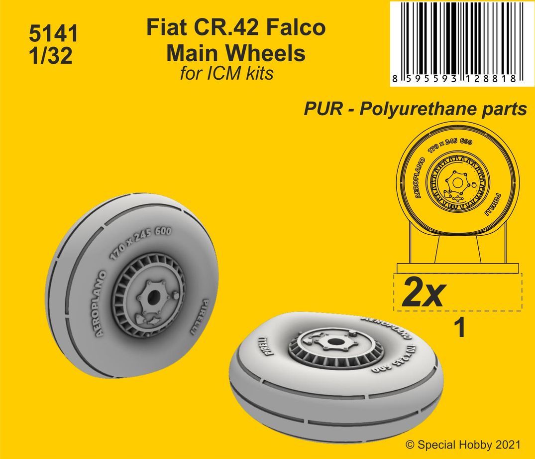 CMK/Czech Master Kits CMK5141 1:32 Fiat CR.42 Main Wheels