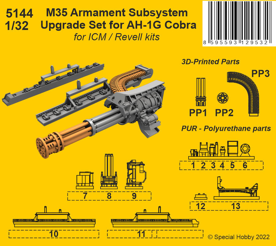 CMK CMK5144 1:32 M35 Armament Subsystem for Bell AH-1G Cobra