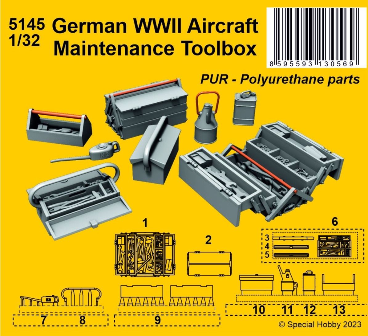 CMK CMK5145 German WWII Aircraft Maintenance Toolbox 1:32