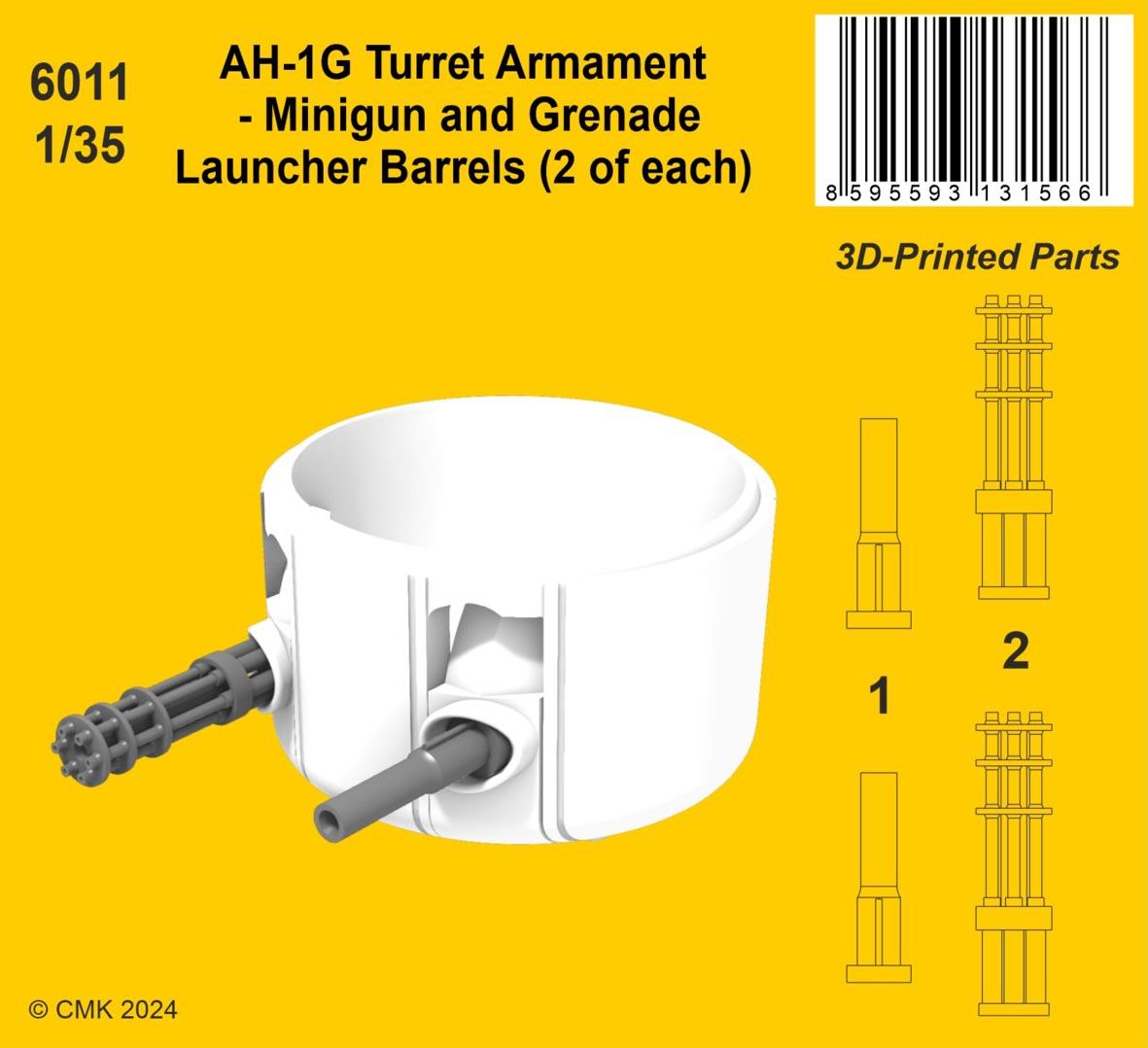 CMK/Czech Master Kits CMK6011 1:35 Bell AH-1G Turret Armament