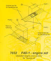 CMK/Czech Master Kits CMK7032 1:72 Douglas F4D-1 Skyray engine