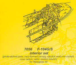 CMK/Czech Master Kits CMK7056 1:72 Lockheed F-104G/F-104S interior