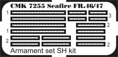 CMK/Czech Master Kits CMK7255 1:72 Seafire FR Mk.46/FR.47 armament set
