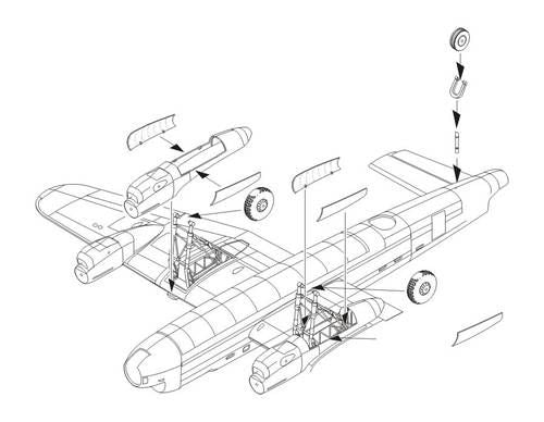 CMK/Czech Master Kits CMK7289 1:72 Avro Lancaster B.I/III-Undercarriage set