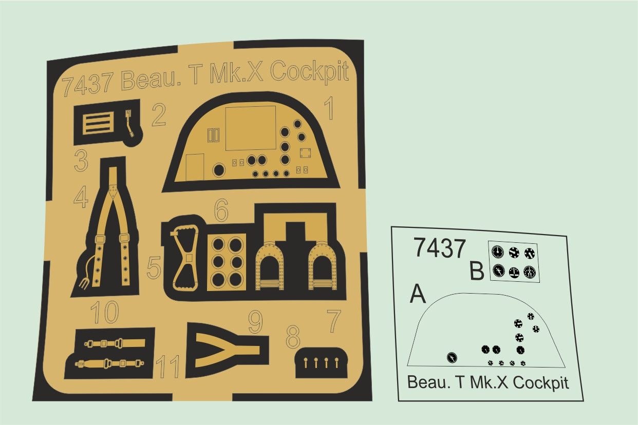 CMK/Czech Master Kits CMK7437 1:72 Bristol Beaufighter TF Mk.X Cockpit