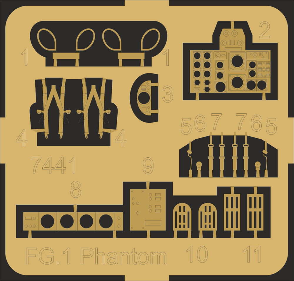 CMK CMK7441 1:72 FG.1 Phantom cockpit correction