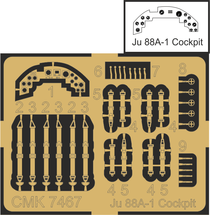 CMK/Czech Master Kits CMK7467 1:72 Junkers Ju-88A-1 Cockpit