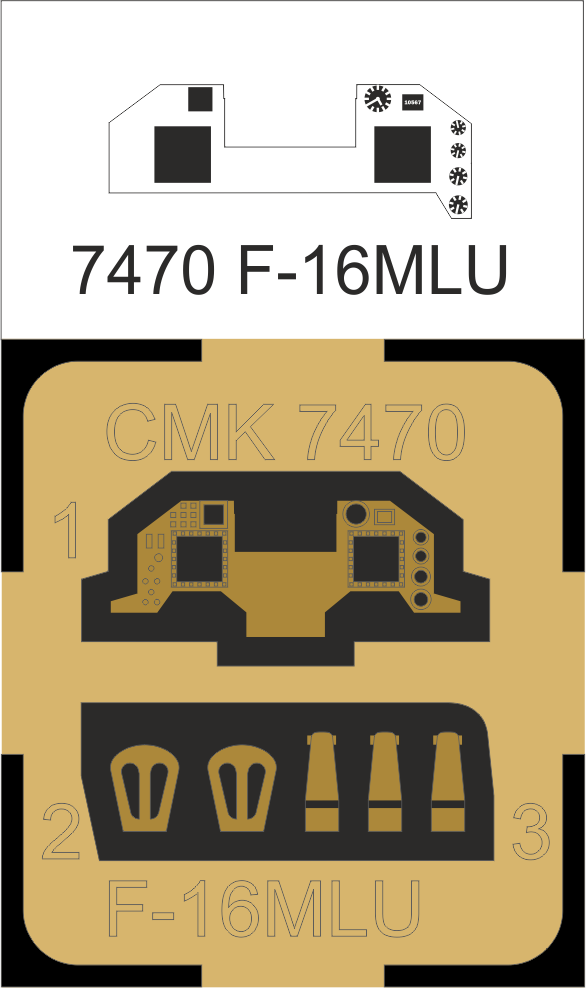 CMK/Czech Master Kits CMK7470 1:72 Lockheed-Martin F-16 MLU Cockpit