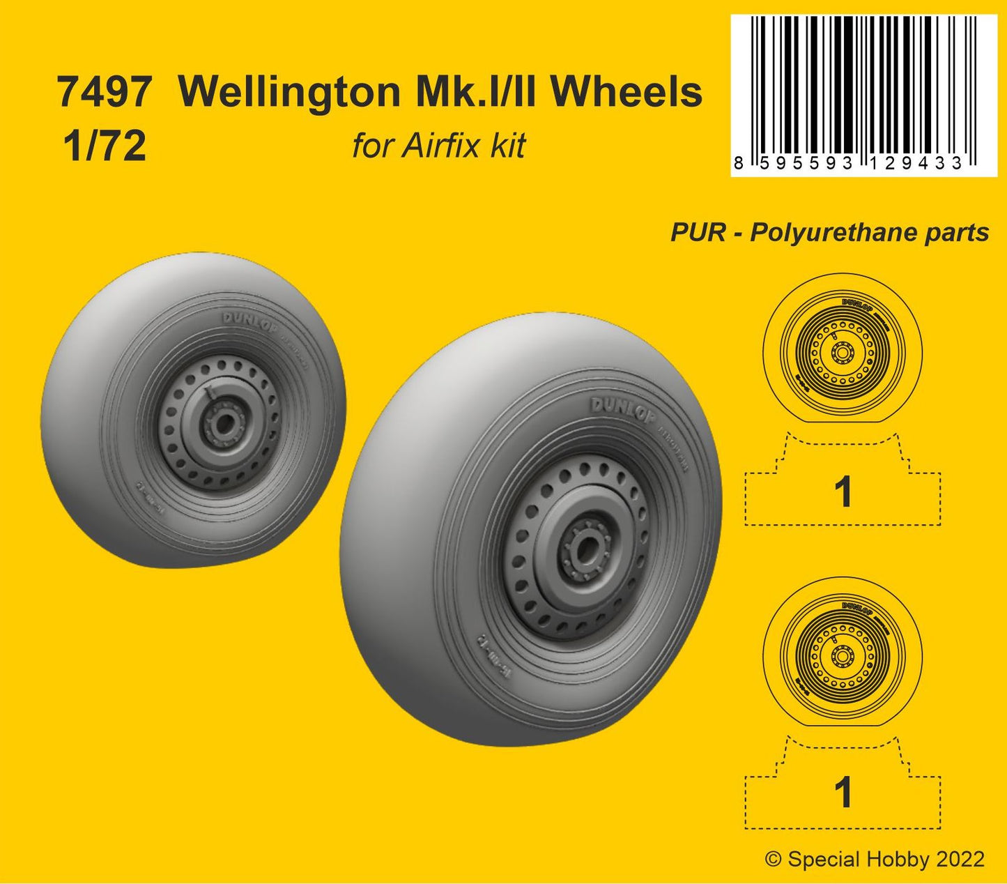 CMK/Czech Master Kits CMK7497 1:72 Vickers Wellington Mk.II wheels