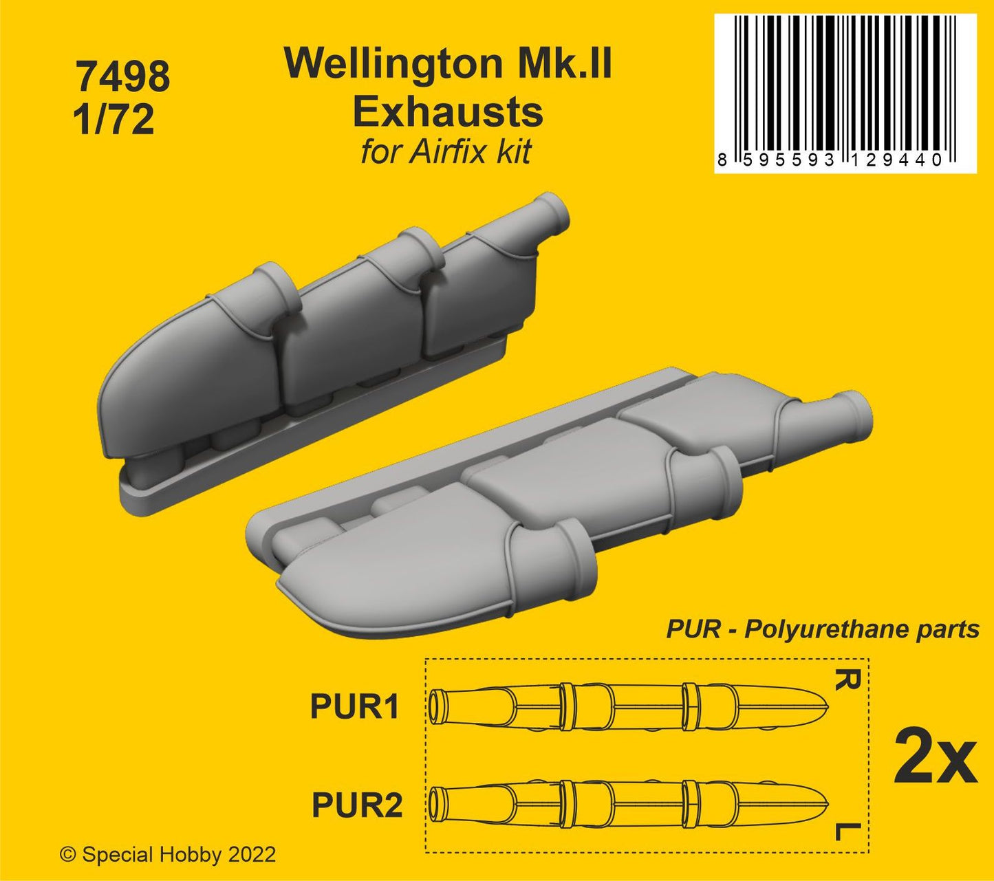 CMK/Czech Master Kits CMK7498 1:72 Vickers Wellington Mk.II exhausts