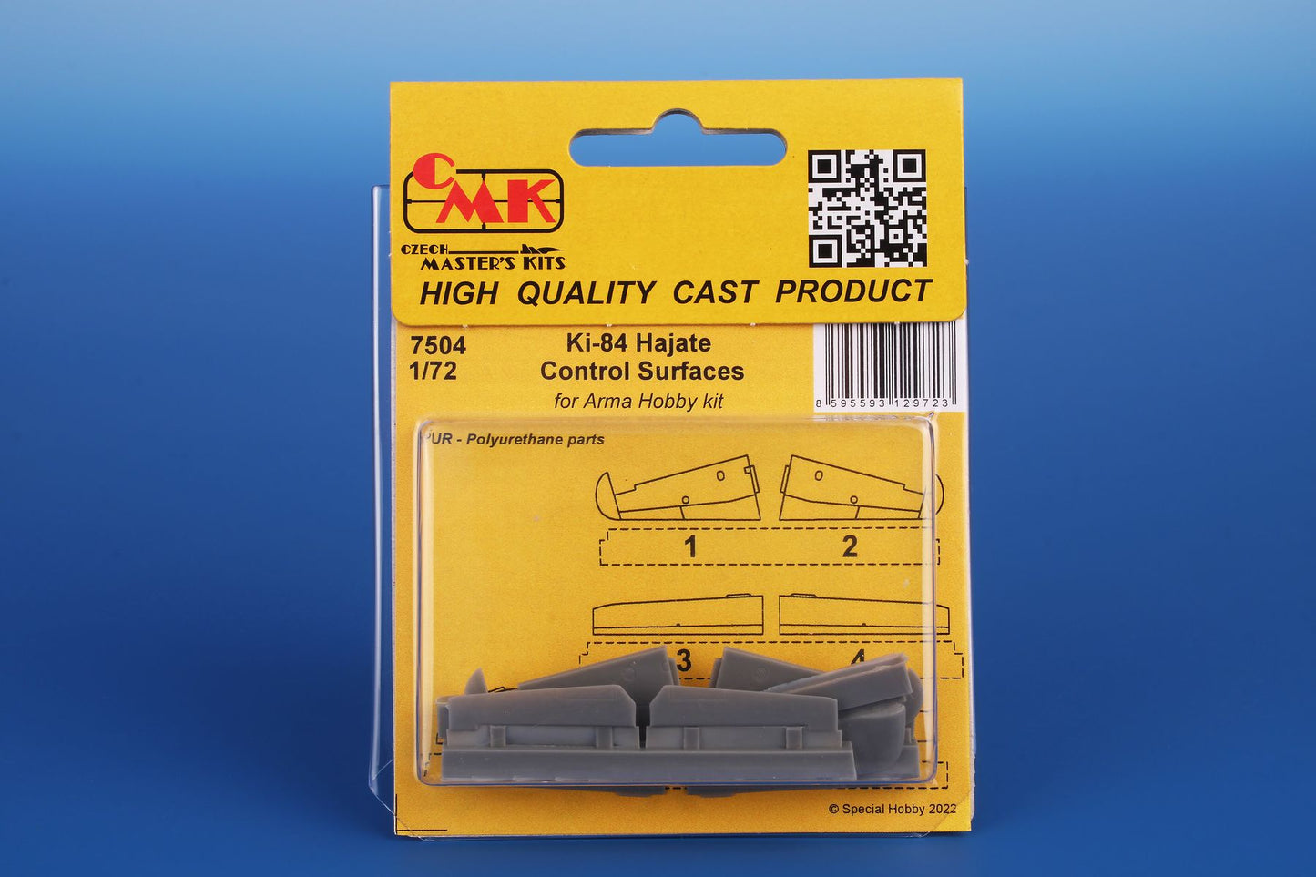 CMK CMK7504 Nakajima Ki-84 Hayate Control Surfaces 1:72