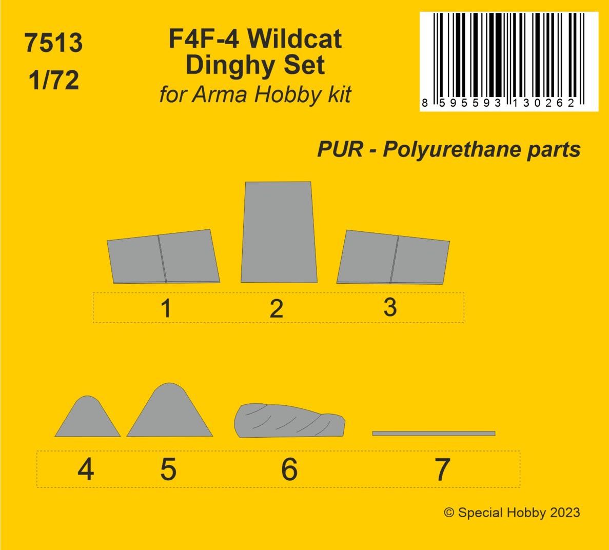 CMK/Czech Master Kits CMK7513 1:72 Grumman F4F-4 Wildcat Dinghy