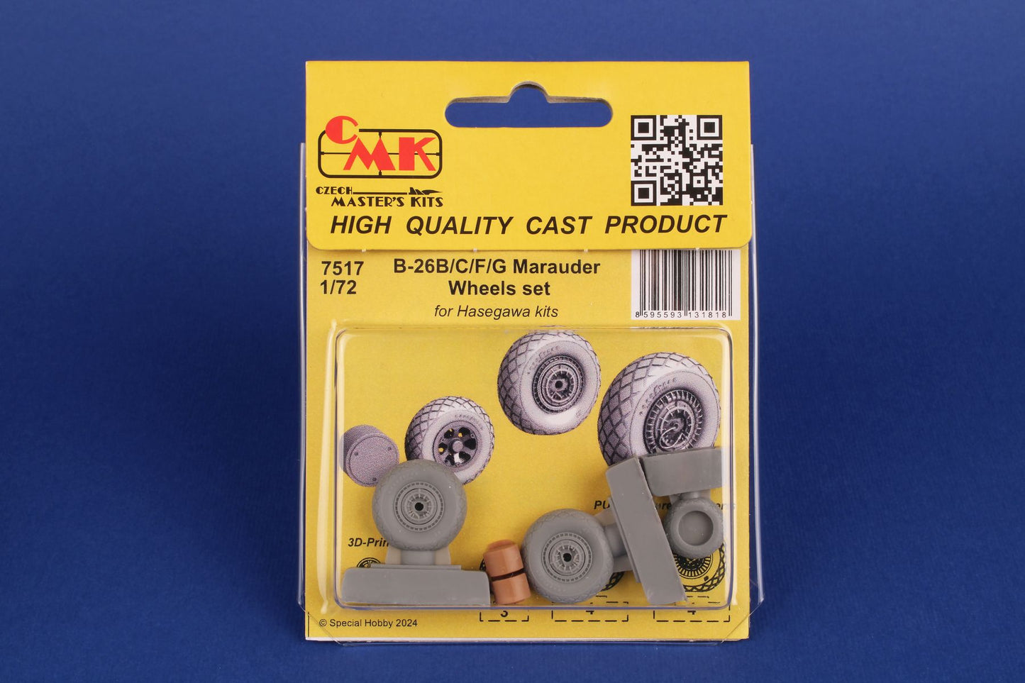 CMK CMK7517 1:72 Martin B-26B/C/F/G Marauder Weighted Wheels