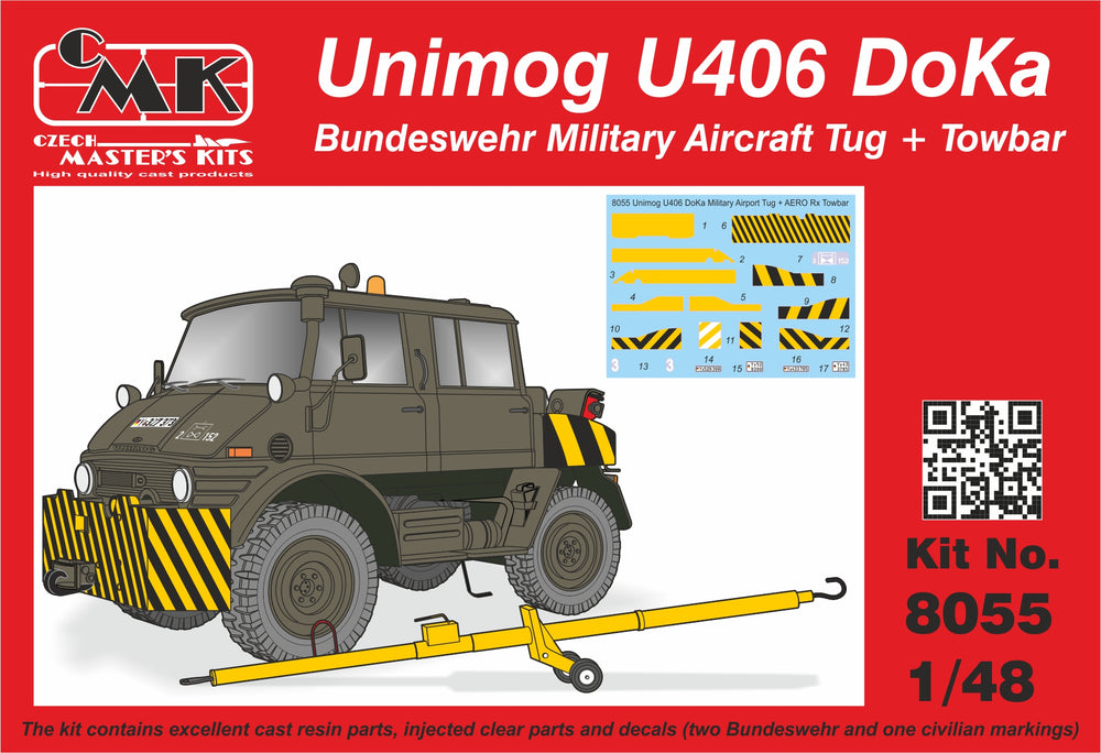 CMK CMK8055 1:48 Unimog U406 DoKa Military Airport Tug & Towbar