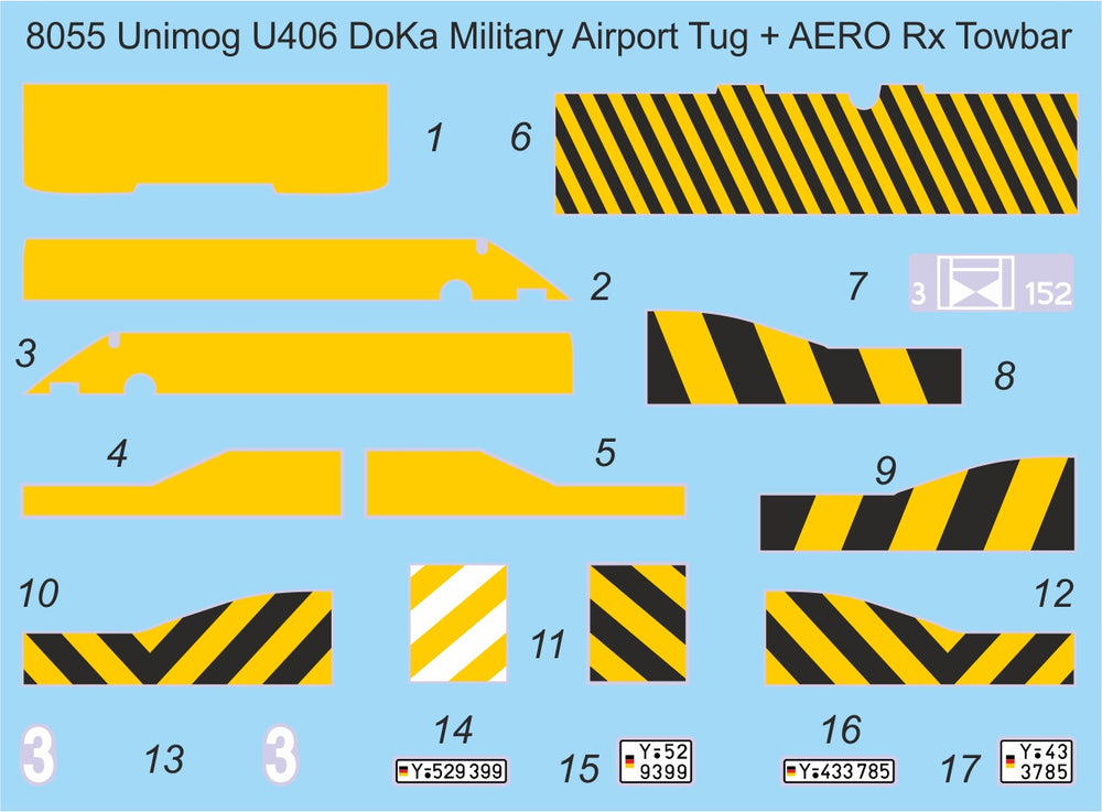 CMK CMK8055 1:48 Unimog U406 DoKa Military Airport Tug & Towbar