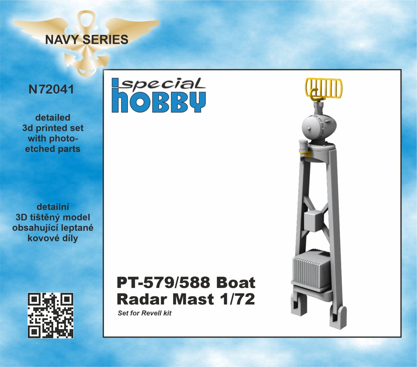 CMK/Czech Master Kits CMKN72041 1:72 PT-579/588 Boat Radar Mast
