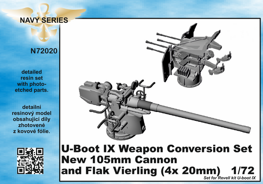 CMK/Czech Master Kits CMKN72020 1:72 Type IXC weapon conversion set