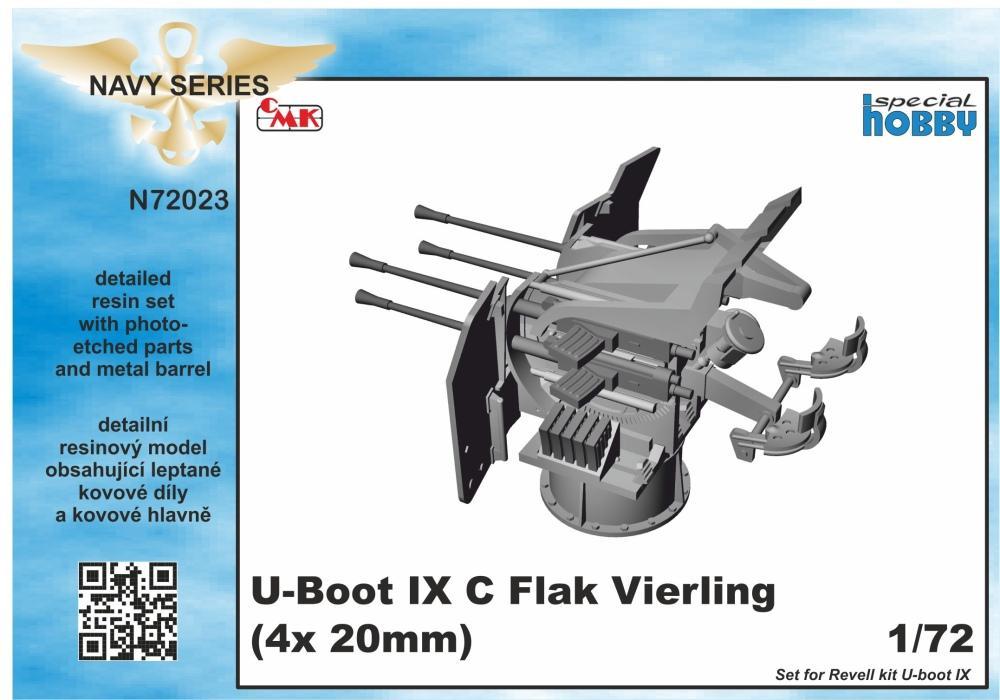 CMK/Czech Master Kits CMKN72023 1:72 Type IXC Flak Vierling 20mm