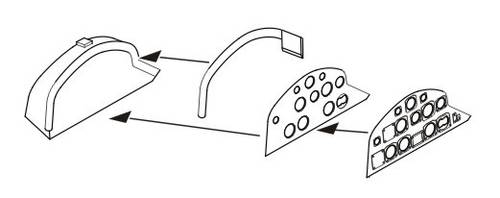 CMK/Czech Master Kits CMQ48136 1:48 BAC/EE Canberra PR.9 Instrument panel