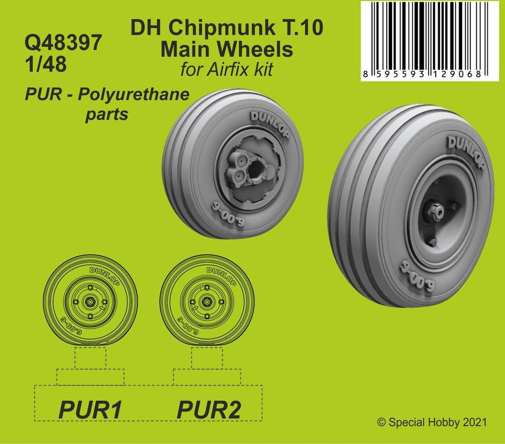 CMK/Czech Master Kits CMQ48397 1:48 de Havilland Chipmunk T.10 Main Wheels