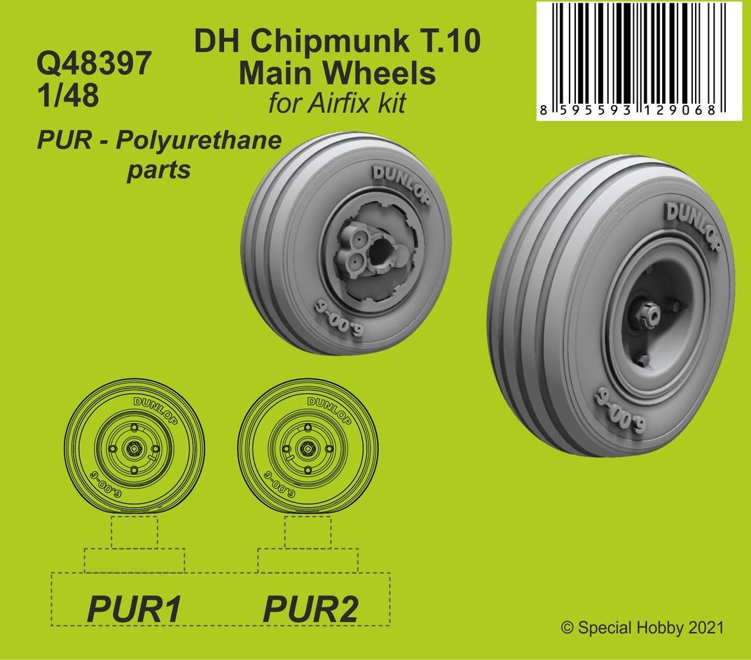 CMK/Czech Master Kits CMQ48397 1:48 de Havilland Chipmunk T.10 Main Wheels