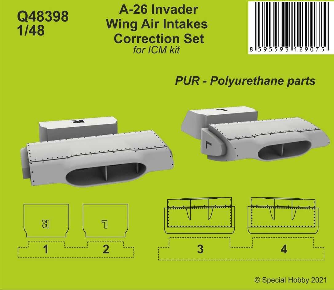 CMK CMQ48398 1:48 Douglas A-26 Invader Wing Air Intakes