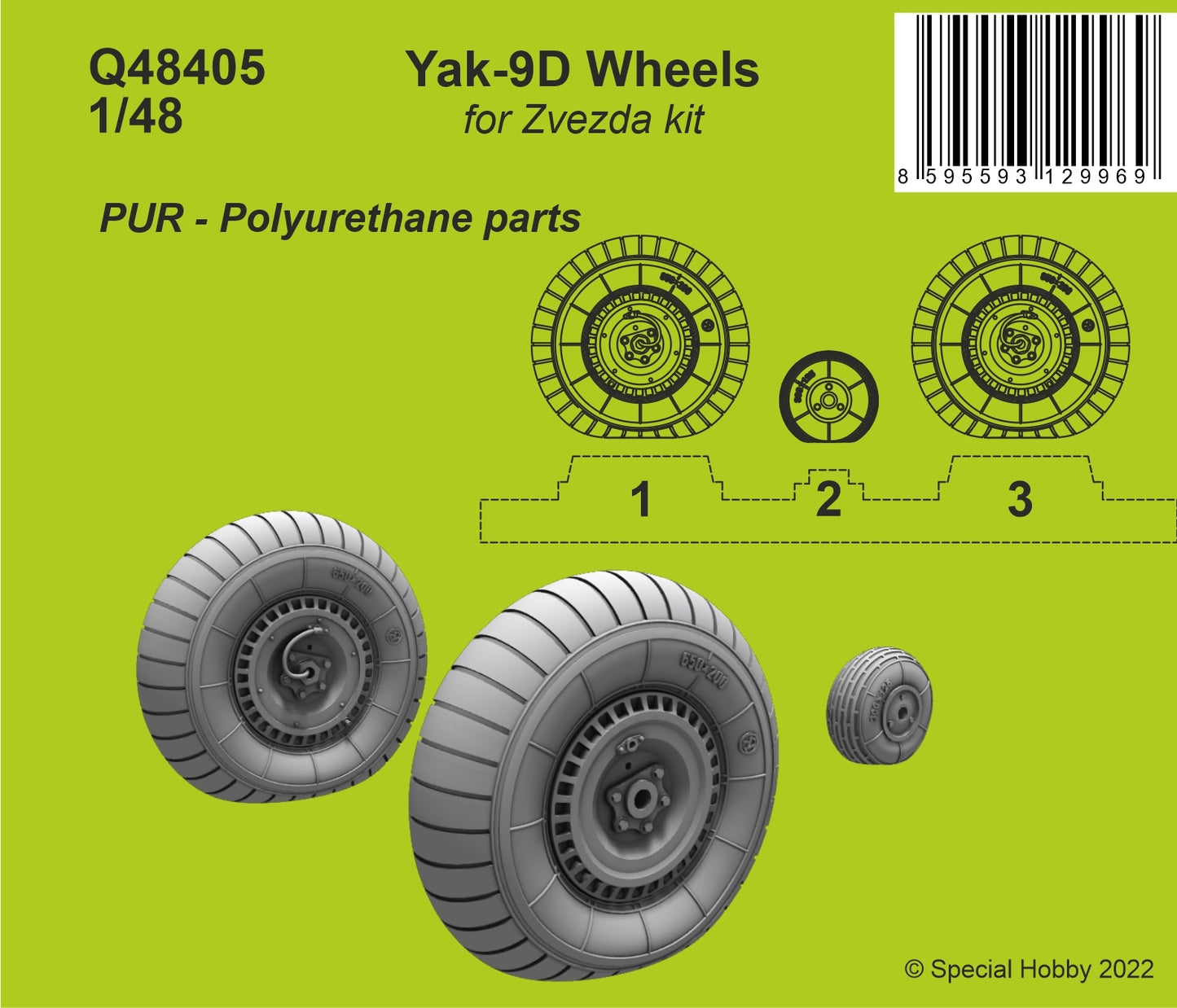 CMK/Czech Master Kits CMQ48405 1:48 Yakovlev Yak-9D wheels
