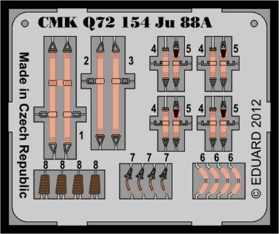 CMK/Czech Master Kits CMQ72154 1:72 Junkers Ju-88A-4 Seats