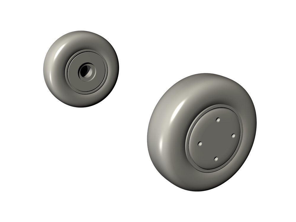 CMK/Czech Master Kits CMQ72260 1:72 Brewster Buffalo Main Wheels Set