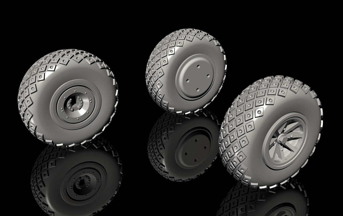 CMK/Czech Master Kits CMQ72298 1:72 Curtiss P-40 Wheels Diamond and whole Tread