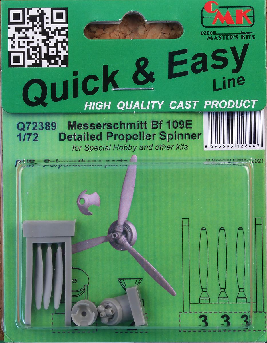 CMK/Czech Master Kits CMQ72389 1:72 Messerschmitt Bf-109E Detail