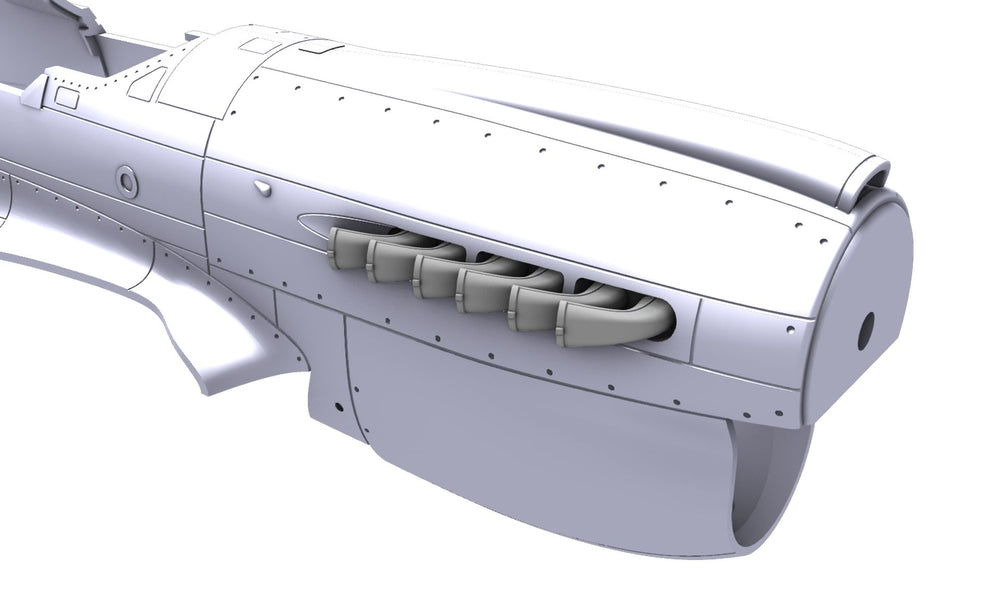 CMK CMQ72396 1:72 Curtiss P-40K/M/N Late Type Fishtail Exhausts