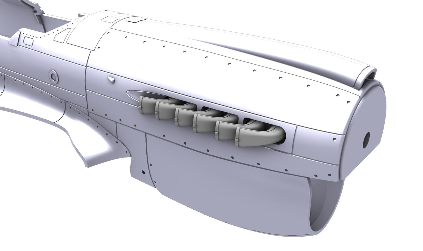 CMK CMQ72396 1:72 Curtiss P-40K/M/N Late Type Fishtail Exhausts