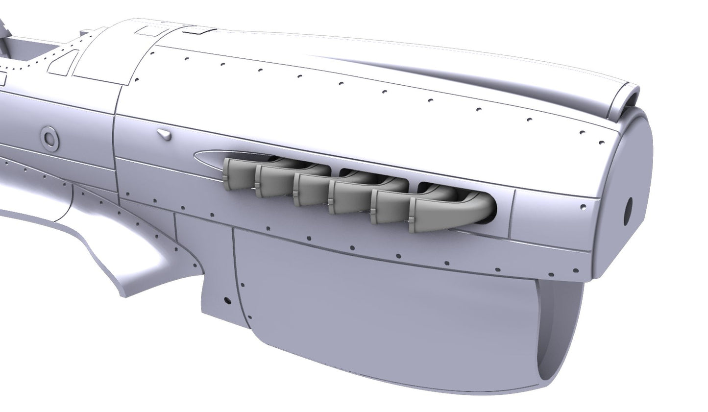 CMK CMQ72396 1:72 Curtiss P-40K/M/N Late Type Fishtail Exhausts