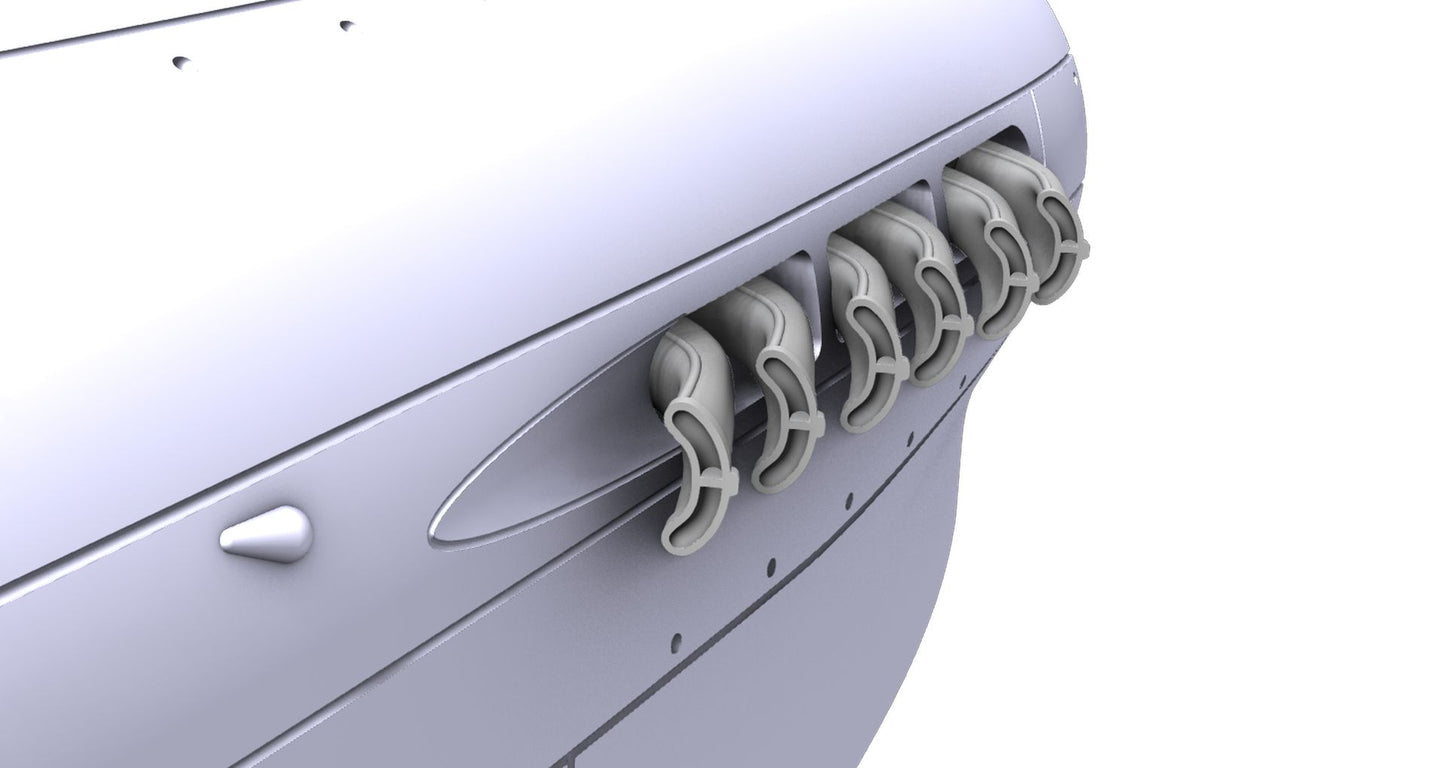 CMK CMQ72396 1:72 Curtiss P-40K/M/N Late Type Fishtail Exhausts