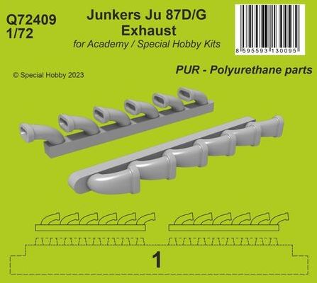 CMK/Czech Master Kits CMQ72409 1:72 Junkers Ju-87D/G 'Stuka' exhaust