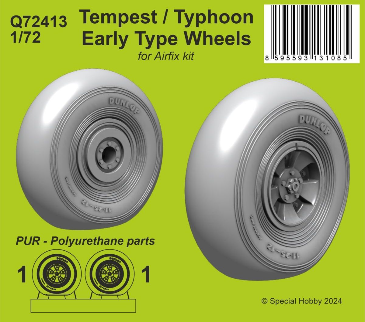CMK CMQ72413 1:72 Hawker Tempest/Typhoon Early Type Wheels