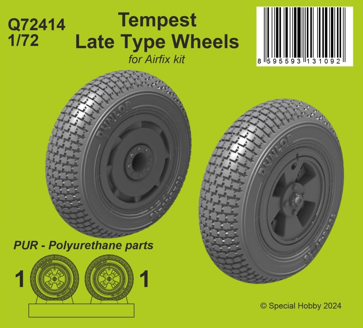 CMK CMQ72414 1:72 Hawker Tempest Late Type Weighted Wheels