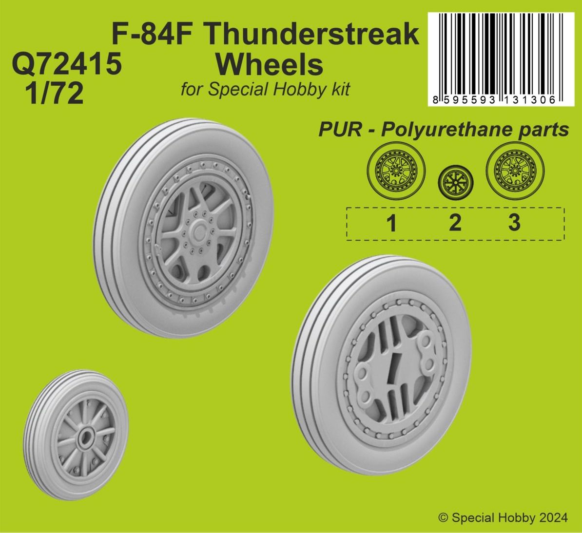 CMK/Czech Master Kits CMQ72415 1:72 Republic F-84F Thunderstreak Wheels