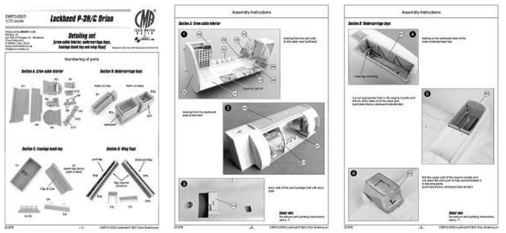 CMR CMR-DS03 1:72 Lockheed P-3C Orion interior & exterior detail set