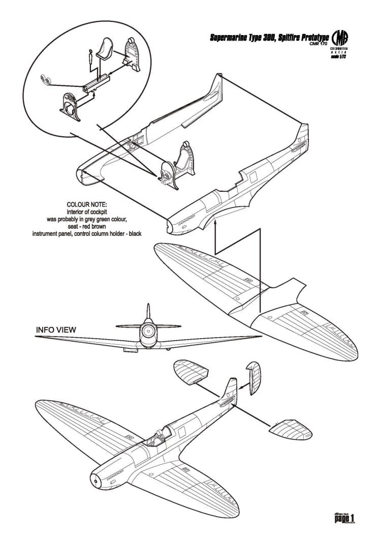 CMR CMR72-170 1:72 Spitfire Type 300 Prototype Eastleigh 1935