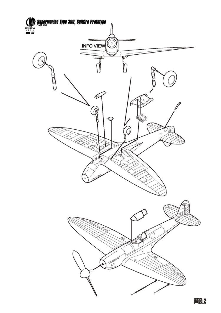 CMR CMR72-170 1:72 Spitfire Type 300 Prototype Eastleigh 1935