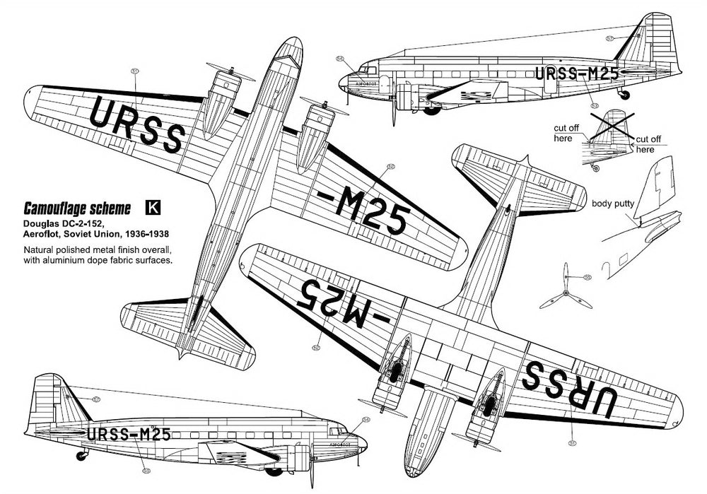 Czech Master Resin CMR144-010 1:144 Douglas DC-2 'Civilian Service'