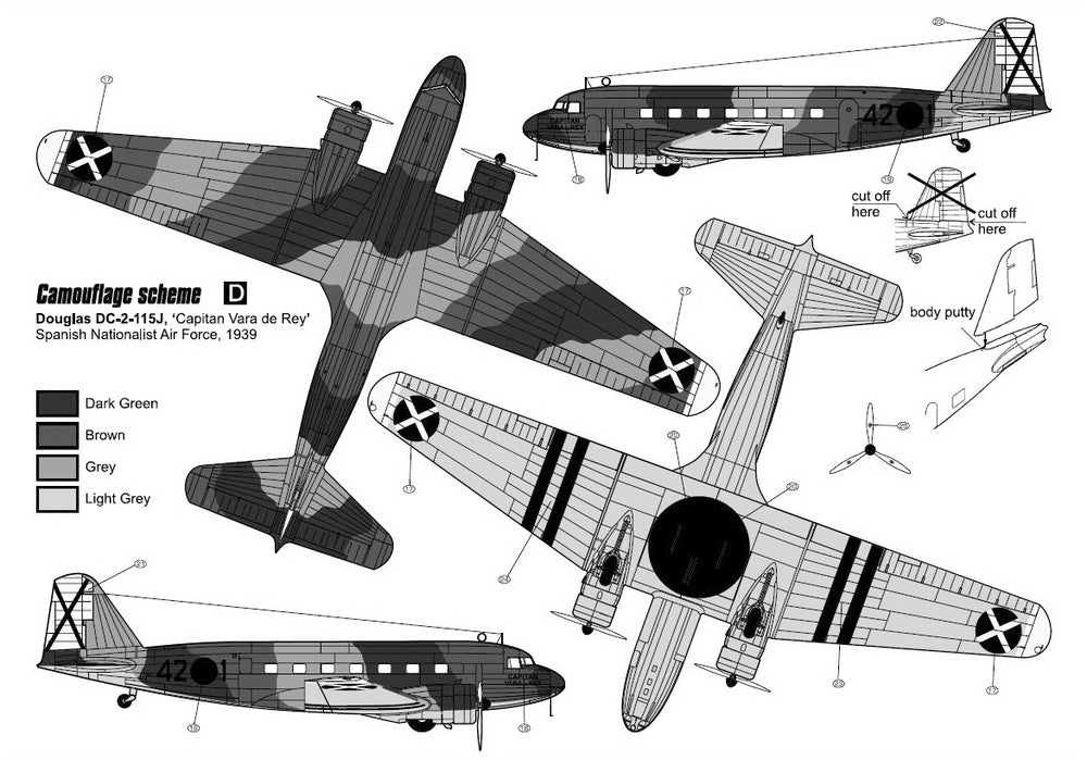 Czech Master Resin CMR144-011 1:144 Douglas DC-2 Military Service Worldwide