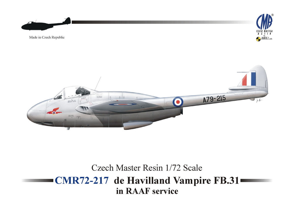 Czech Master Resin CMR72-217 1:72 de Havilland Vampire FB.31 in RAAF Service