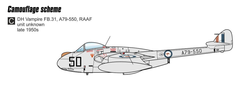 Czech Master Resin CMR72-217 1:72 de Havilland Vampire FB.31 in RAAF Service