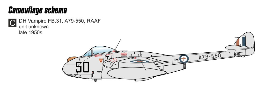 Czech Master Resin CMR72-217 1:72 de Havilland Vampire FB.31 in RAAF Service